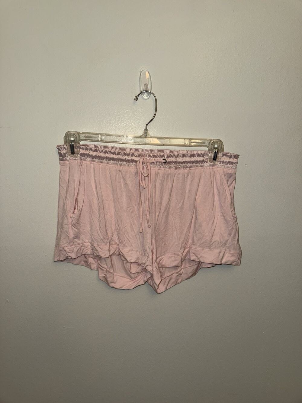 Faceplant Dreams Bamboo Ruffle Shorts/Casual Loungewear Pink Pajama Large Cozy